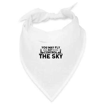 Luftverkehrskontrolle Fluglotse Flughafen Geschenk - Bandana - Weiß - Vorne