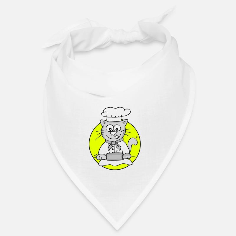 Retro Bäcker-Katze - Beruf Bäcker Bandana