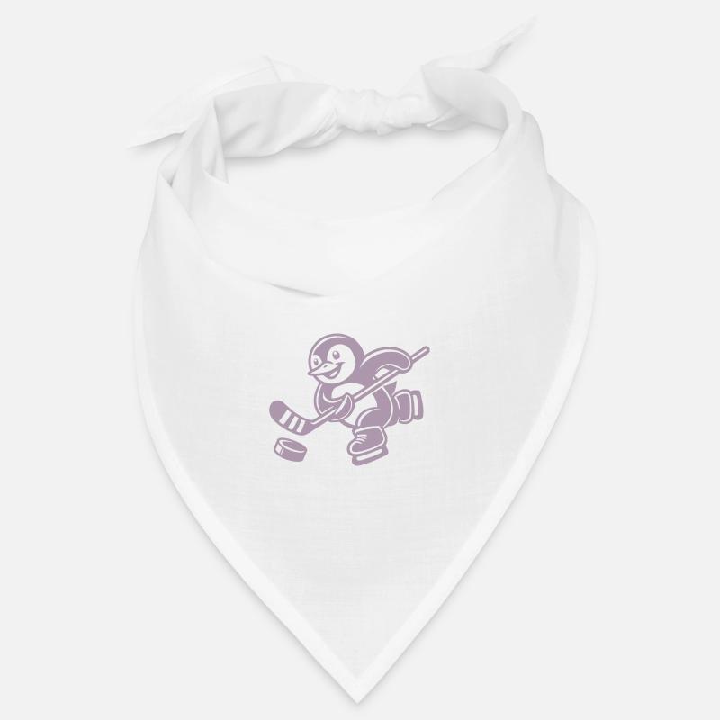 Süßer Pinguin Eishockeyspieler Silhouette Bandana