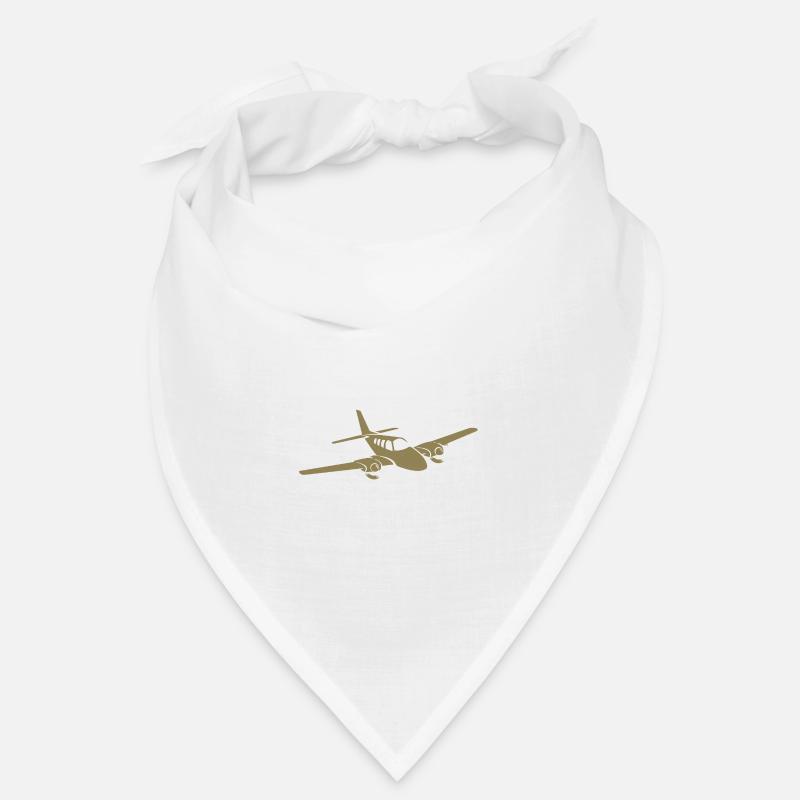 Minimalist propeller plane silhouette Bandana