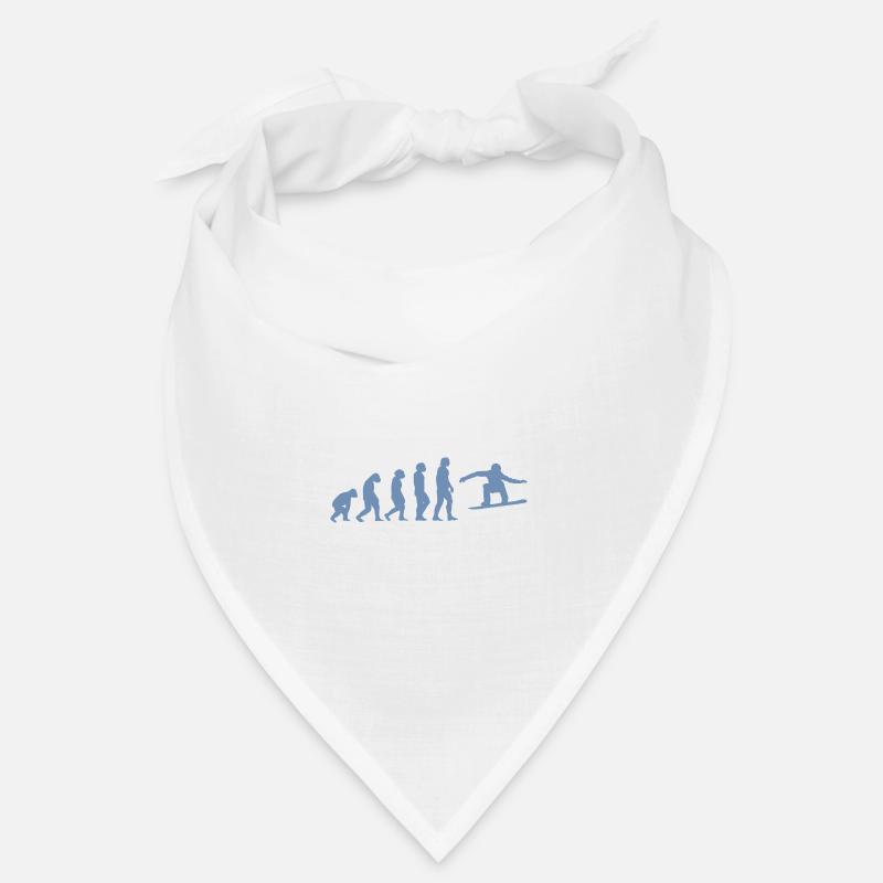 Snowboarder Evolution Silhouette Minimalist Bandana