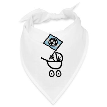 Argentina Bebé Fútbol Fan - Bandana - Weiß - Vorne