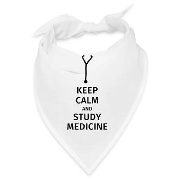 keep calm and study medicine - Bandana - Weiß - Vorne