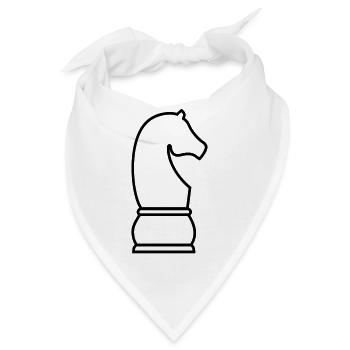 Schach Springer - Bandana - Weiß - Vorne