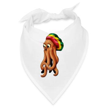 rasta krake - Bandana - Weiß - Vorne