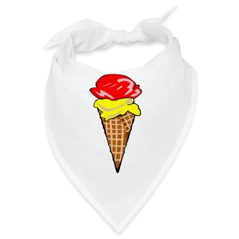 eis eiscreme restaurant ice cream sundae79 - Bandana - Weiß - Vorne