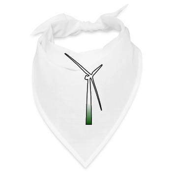windmill windmuehle wind turbine windrad11 - Bandana - Weiß - Vorne