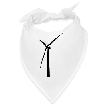 windmill windmuehle wind turbine windrad33 - Bandana - Weiß - Vorne