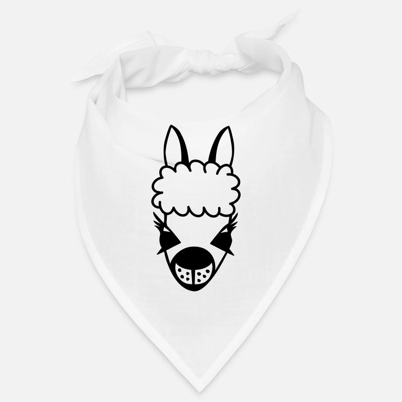 lama kontur - Bandana - Weiß