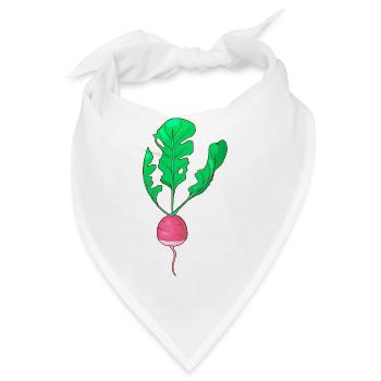 Herbstrübe Weiße Rübe Speiserübe - Bandana - Weiß - Vorne