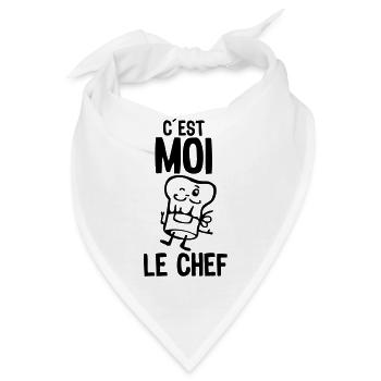 das ist mir Hauben-Koch cooked - Bandana - Weiß - Vorne