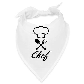 Küchenchefs - Bandana - Weiß - Vorne