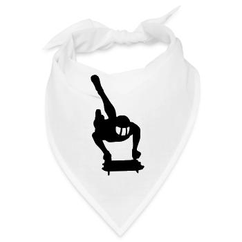 Skeleton - Bandana - Weiß - Vorne