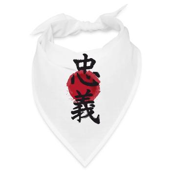 Japanische Ideogramm chu Treue Treue - Bandana - Weiß - Vorne