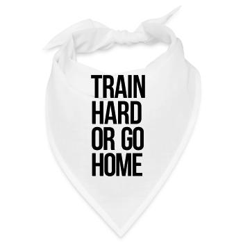 train hard - Bandana - Weiß - Vorne