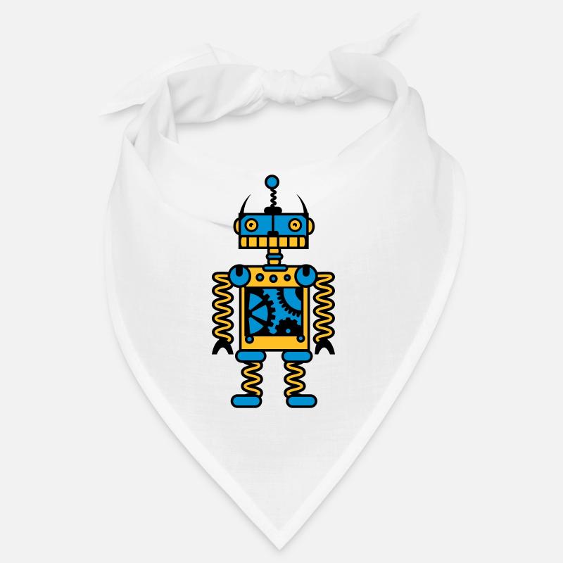 Ein Roboter mit Zahnräder Bandana