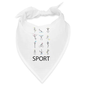 Sport Sport Sport - Bandana - Weiß - Vorne