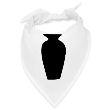 Abstrakte Kunst Objekt Vase Geschenkidee - Bandana - Weiß - Vorne