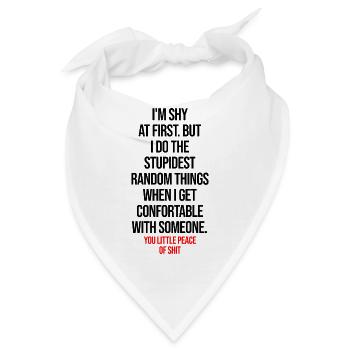 Funnny wise quote extendet black - Bandana - Weiß - Vorne