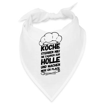 Koch kochen Kochkunst Köchin - Bandana - Weiß - Vorne