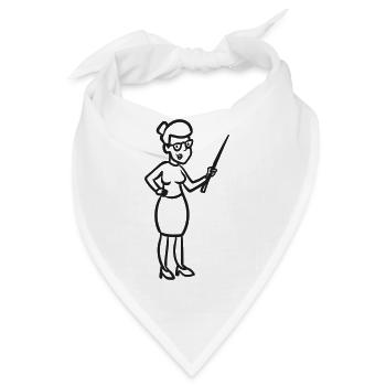 Lehrerin - Bandana - Weiß - Vorne