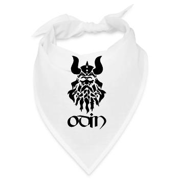 Nordischer Gott Odin (schwarz) - Bandana - Weiß - Vorne