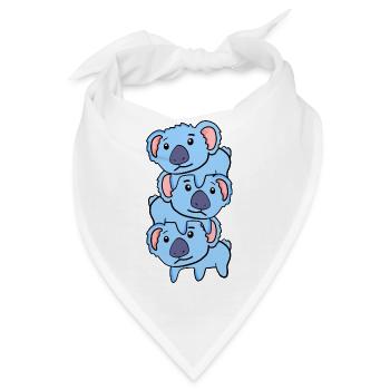 Niedliche Koalas - Bandana - Weiß - Vorne
