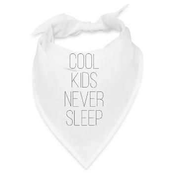 cool kids never sleep - Bandana - Weiß - Vorne