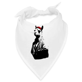 Mütze Lama - Bandana - Weiß - Vorne