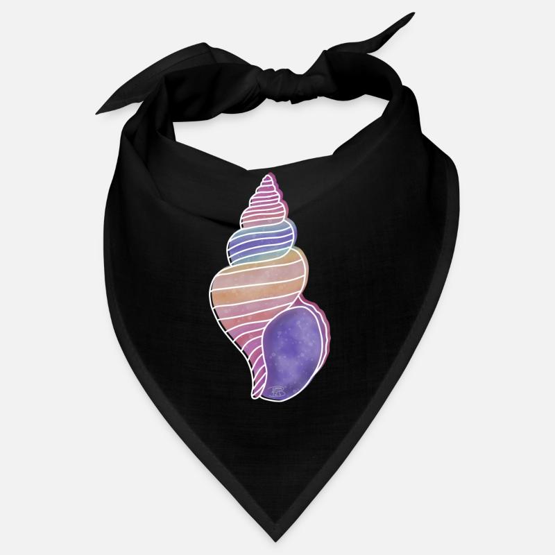 « Snail Shell », Boho Line Art Design, « Shells » Bandana