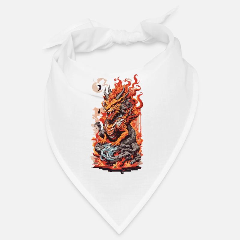 Asiatischer Drache Ukiyo-E Kunststil Ästethik Bandana