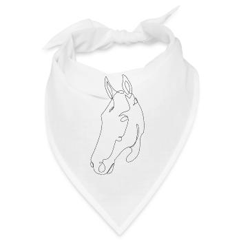 Pferdekopf Deluna - Bandana - Weiß - Vorne