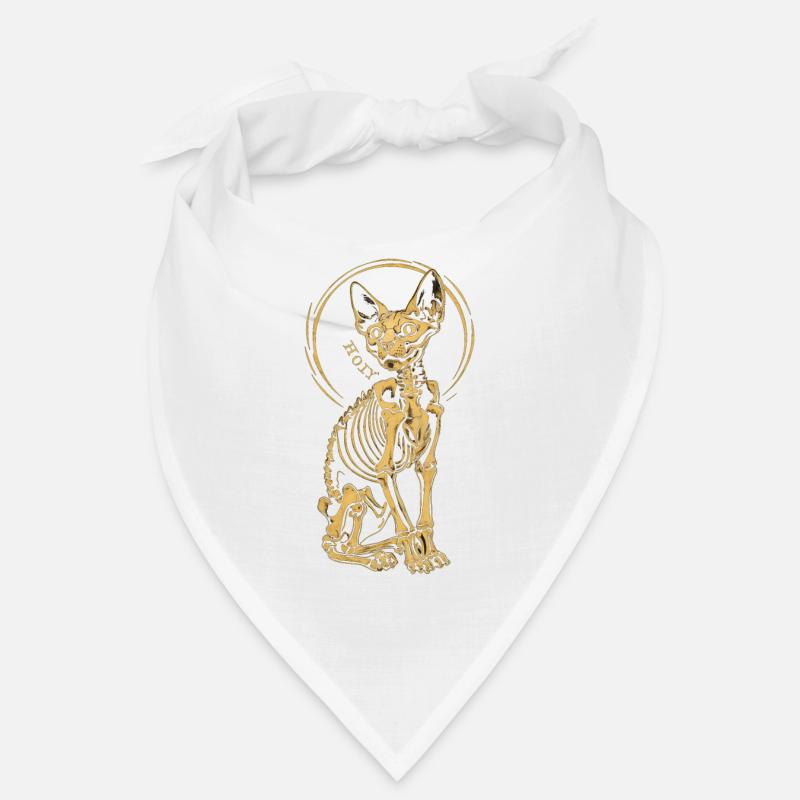 chat sphinx squelette tatouage Bandana