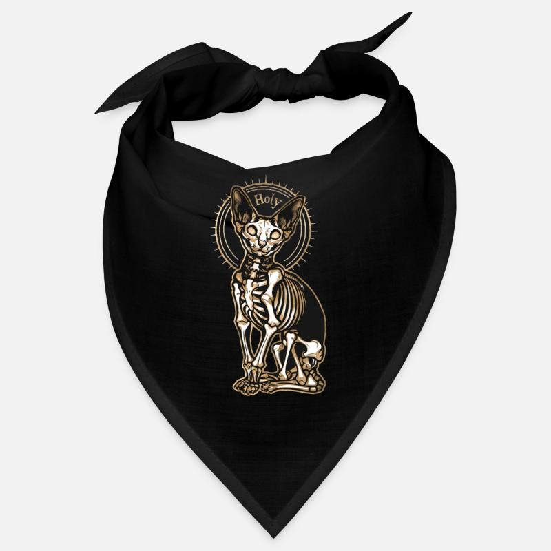 chat sphinx squelette tatouage Bandana