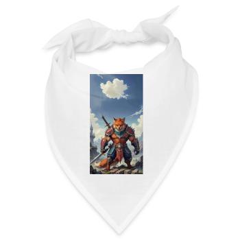 Ein monströses Ungetüm, ein Rotfuchs als Fantasie - Bandana - Weiß - Vorne