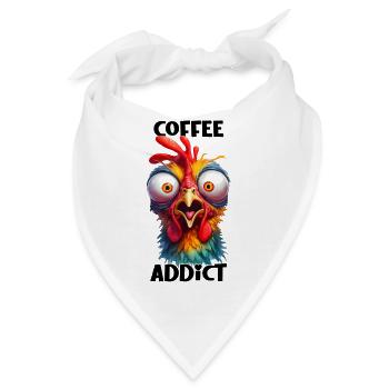 Hühner Henne Bunte Farm Isolierter Hahn Kaffee - Bandana - Weiß - Vorne