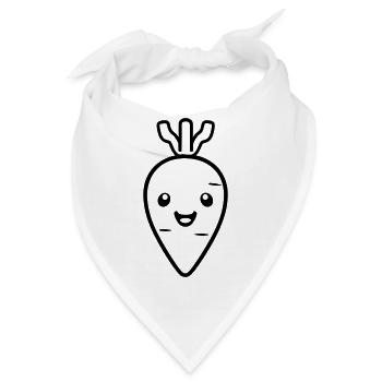Karotte - Bandana - Weiß - Vorne