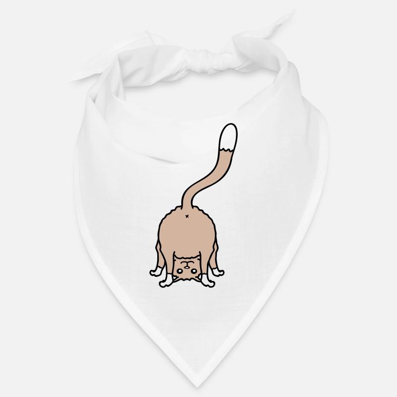 Funny Cat From Behind Shows Backside Ass Fun Bandana
