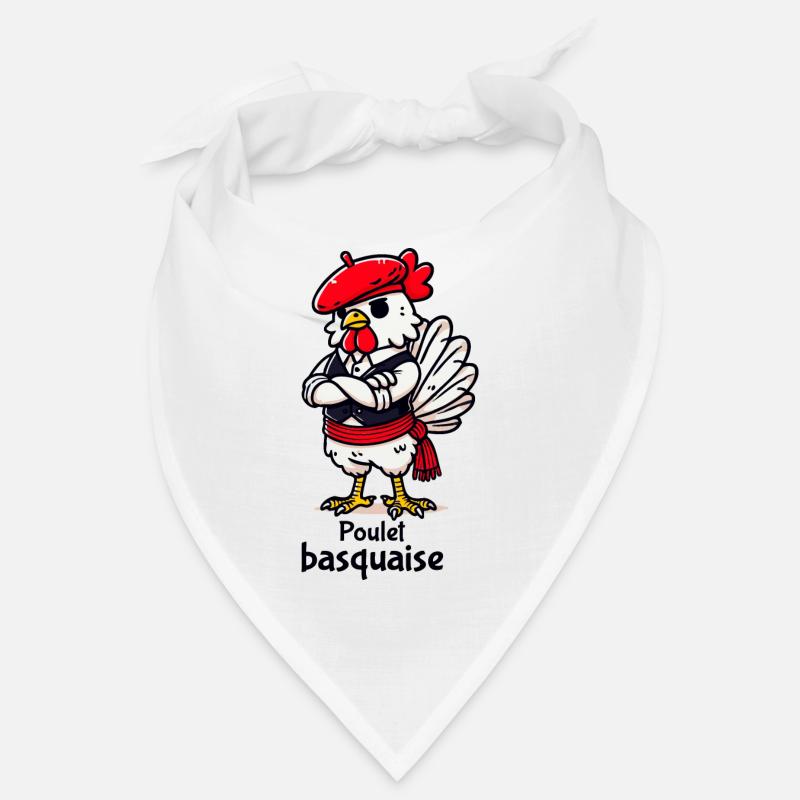 Poulet Basquaise - Dunkler Text Bandana
