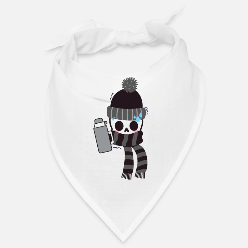 Skeleton with bottle shivering and sweating Bandana