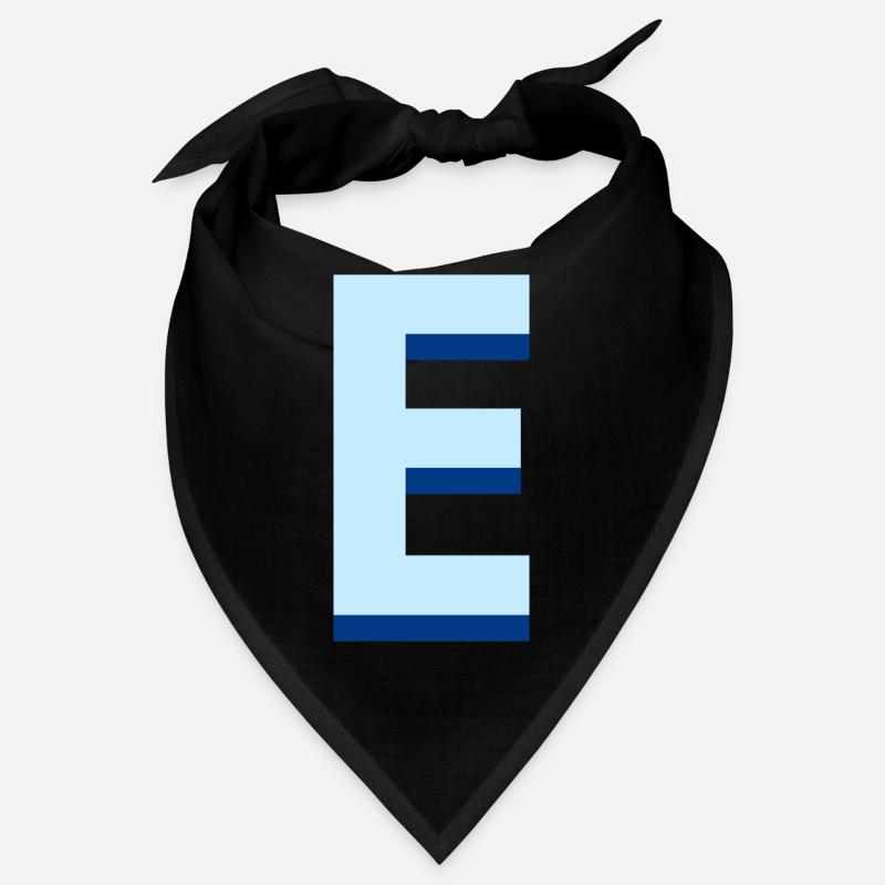 Pop and modern blue letter e Bandana