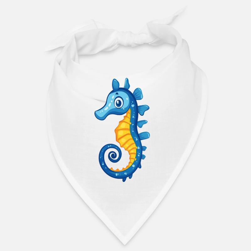 blaues Seepferdchen Bandana