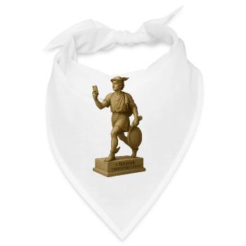 Antike Philosophenfigur mit Smartphone - Bandana - Weiß - Vorne