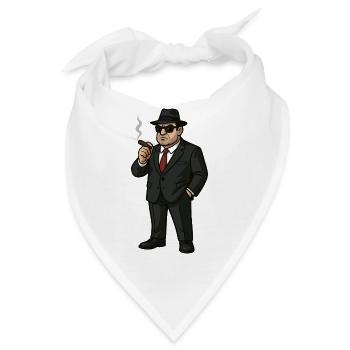 mafia chef gangster - Bandana - Weiß - Vorne