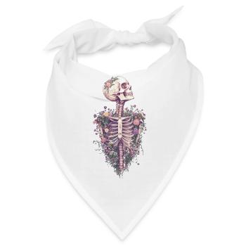 Floral Ribcage - Bandana - Weiß - Vorne