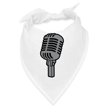 Mikrofon Sänger Mikrophon Musiker Musik - Bandana - Weiß - Vorne