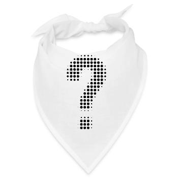 Fragezeichen Pixeloptik - Bandana - Weiß - Vorne