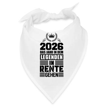 Legenden gehen 2026 in Rente - Bandana - Weiß - Vorne