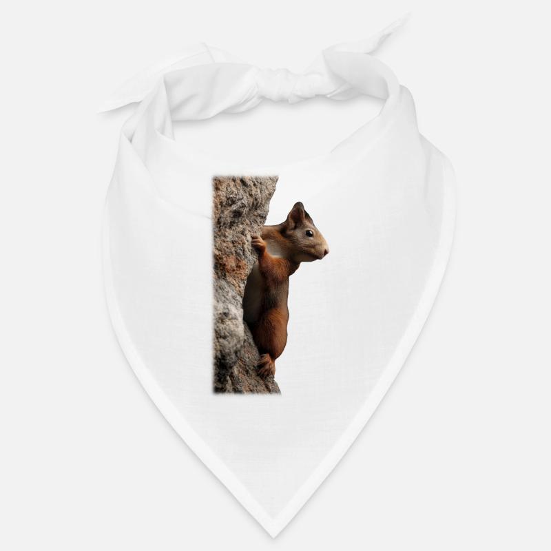 Curious squirrel on the tree trunk Bandana