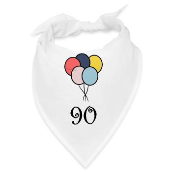 90. 90 JAHRE. 90-JÄHRIGES JUBILÄUM. 90-JÄHRIGES JUBILÄUM. - Bandana - Weiß - Vorne